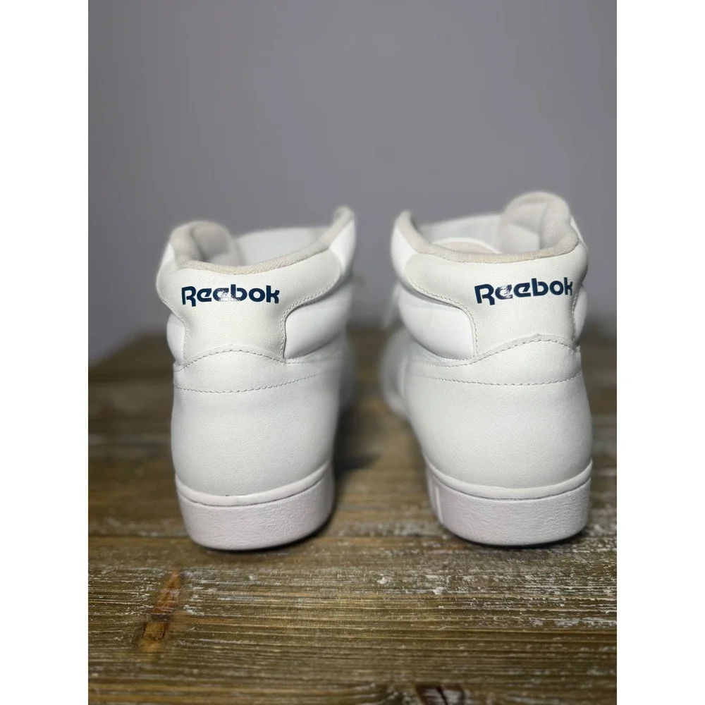 Reebok Ex-O-Fit Hi Mens White Leather High Top Retro Streetwear Sneakers